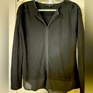 Anthropologie Sanctuary Women's Super Soft Black Sheer Top Size‎ M EUC